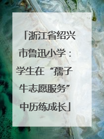 浙江省绍兴市鲁迅小学：学生在“孺子牛志愿服务”中历练成长