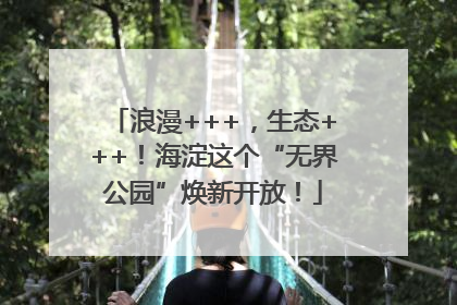 浪漫+++，生态+++！海淀这个“无界公园”焕新开放！