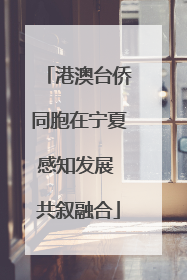港澳台侨同胞在宁夏感知发展 共叙融合