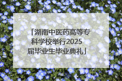 湖南中医药高等专科学校举行2025届毕业生毕业典礼