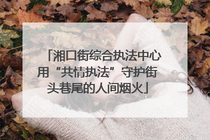 湘口街综合执法中心用“共情执法”守护街头巷尾的人间烟火