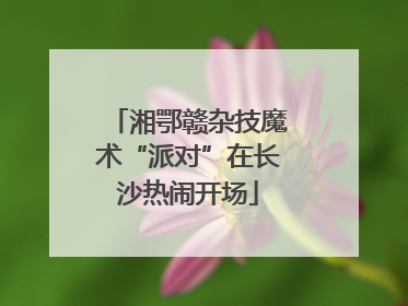湘鄂赣杂技魔术“派对”在长沙热闹开场