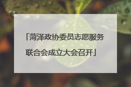 菏泽政协委员志愿服务联合会成立大会召开
