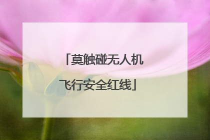 莫触碰无人机飞行安全红线