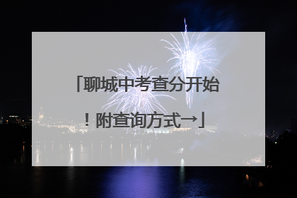 聊城中考查分开始！附查询方式→