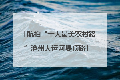 航拍“十大最美农村路”沧州大运河堤顶路