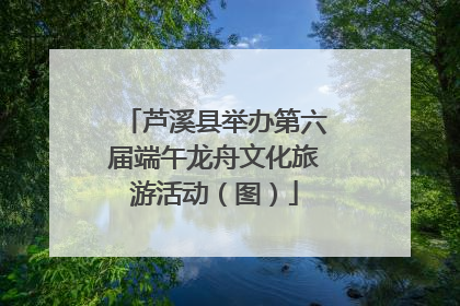 芦溪县举办第六届端午龙舟文化旅游活动（图）