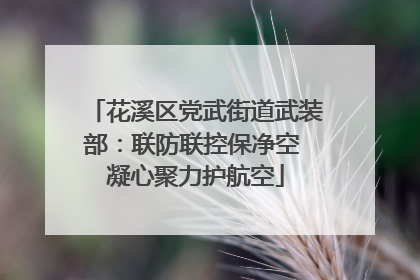 花溪区党武街道武装部：联防联控保净空 凝心聚力护航空