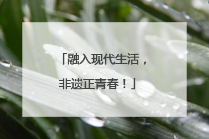 融入现代生活，非遗正青春！