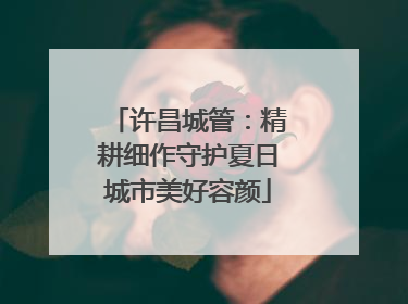 许昌城管：精耕细作守护夏日城市美好容颜