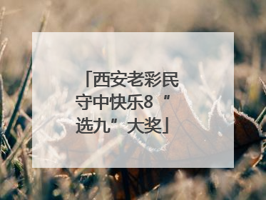 西安老彩民守中快乐8“选九”大奖