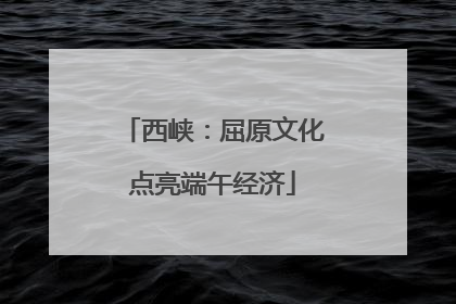 西峡：屈原文化点亮端午经济