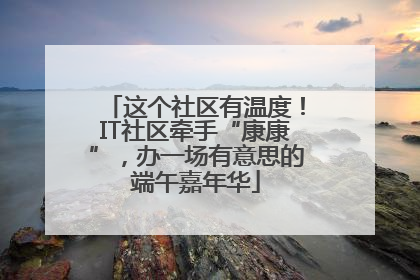 这个社区有温度！IT社区牵手“康康”，办一场有意思的端午嘉年华