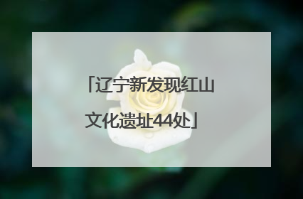 辽宁新发现红山文化遗址44处