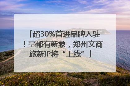 超30%首进品牌入驻！亳都有新象，郑州文商旅新IP将“上线”