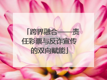 跨界融合——责任彩票与反诈宣传的双向赋能