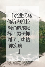 跳进兵马俑坑内推拉陶俑造成损坏！男子抓到了，患精神疾病……