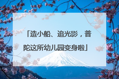 造小船、追光影，普陀这所幼儿园变身啦