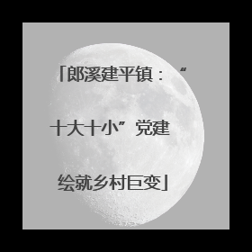 郎溪建平镇：“十大十小”党建 绘就乡村巨变