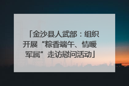金沙县人武部：组织开展“粽香端午、情暖军属”走访慰问活动