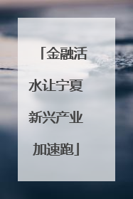 金融活水让宁夏新兴产业加速跑