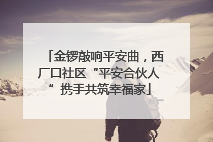 金锣敲响平安曲，西厂口社区“平安合伙人”携手共筑幸福家