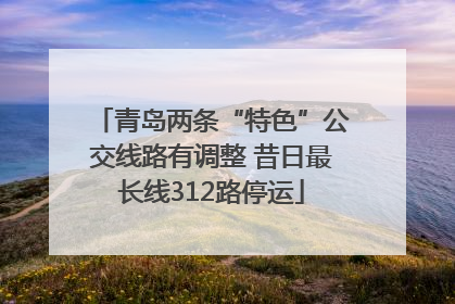 青岛两条“特色”公交线路有调整 昔日最长线312路停运