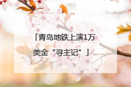 青岛地铁上演1万美金“寻主记”