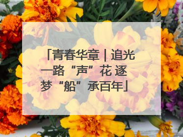 青春华章｜追光一路“声”花 逐梦“船”承百年