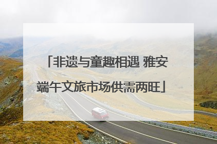 非遗与童趣相遇 雅安端午文旅市场供需两旺