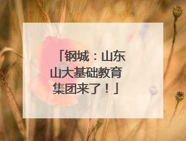 钢城：山东山大基础教育集团来了！