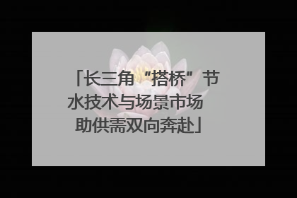 长三角“搭桥”节水技术与场景市场 助供需双向奔赴