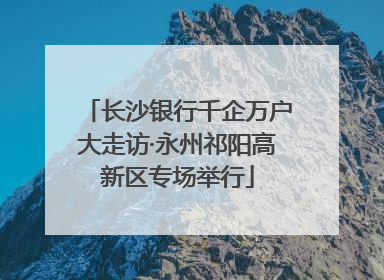 长沙银行千企万户大走访·永州祁阳高新区专场举行