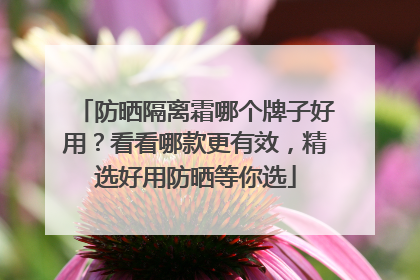防晒隔离霜哪个牌子好用？看看哪款更有效，精选好用防晒等你选