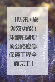 防汛+旅游双功能！环鄱阳湖堤顶公路应急保通工程全面完工