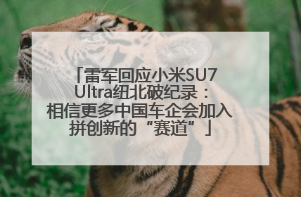 雷军回应小米SU7 Ultra纽北破纪录：相信更多中国车企会加入拼创新的“赛道”