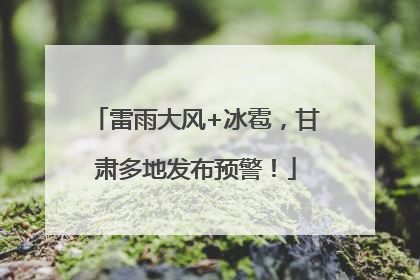 雷雨大风+冰雹，甘肃多地发布预警！