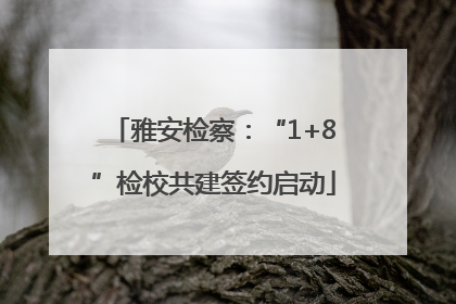 雅安检察：“1+8”检校共建签约启动