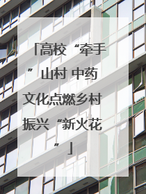 高校“牵手”山村 中药文化点燃乡村振兴“新火花”