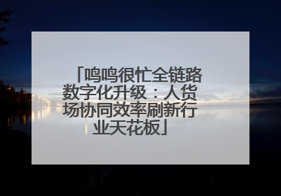 鸣鸣很忙全链路数字化升级：人货场协同效率刷新行业天花板