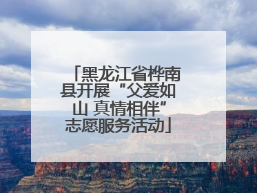 黑龙江省桦南县开展“父爱如山 真情相伴”志愿服务活动