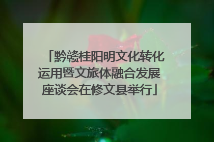 黔赣桂阳明文化转化运用暨文旅体融合发展座谈会在修文县举行