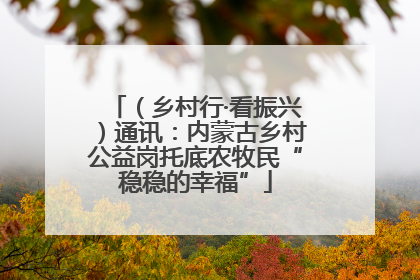 （乡村行·看振兴）通讯：内蒙古乡村公益岗托底农牧民“稳稳的幸福”