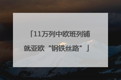 11万列中欧班列铺就亚欧“钢铁丝路”