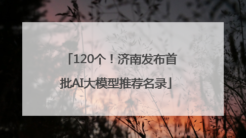 120个！济南发布首批AI大模型推荐名录