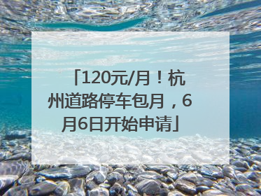 120元/月！杭州道路停车包月，6月6日开始申请