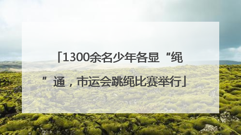 1300余名少年各显“绳”通，市运会跳绳比赛举行