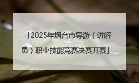 2025年烟台市导游（讲解员）职业技能竞赛决赛开赛