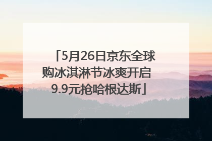 5月26日京东全球购冰淇淋节冰爽开启 9.9元抢哈根达斯