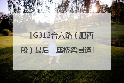 G312合六路（肥西段）最后一座桥梁贯通